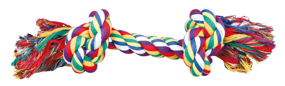 TRIXIE Corda di Cotone DENTAFUN 40cm - Giocattolo per Cani, Pulizia Denti e Divertimento