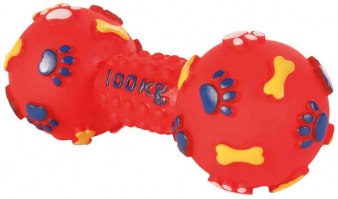 TRIXIE 3361 - Gioco in vinile per cani, Bilanciere 15 cm con squittio, colori assortiti
