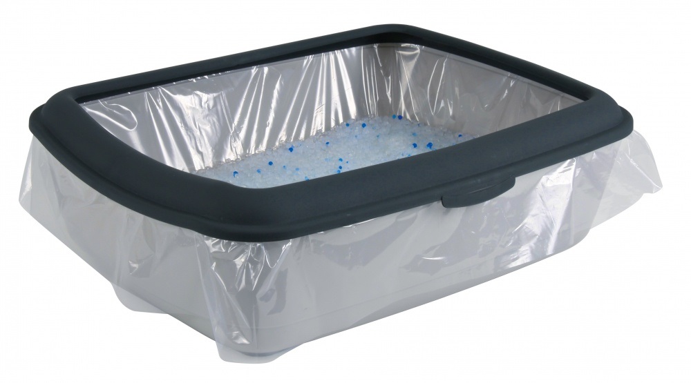 TRIXIE Sacchetti per Cassetta Igienica M - 10 pz, Compatibili fino a 37 × 48 cm