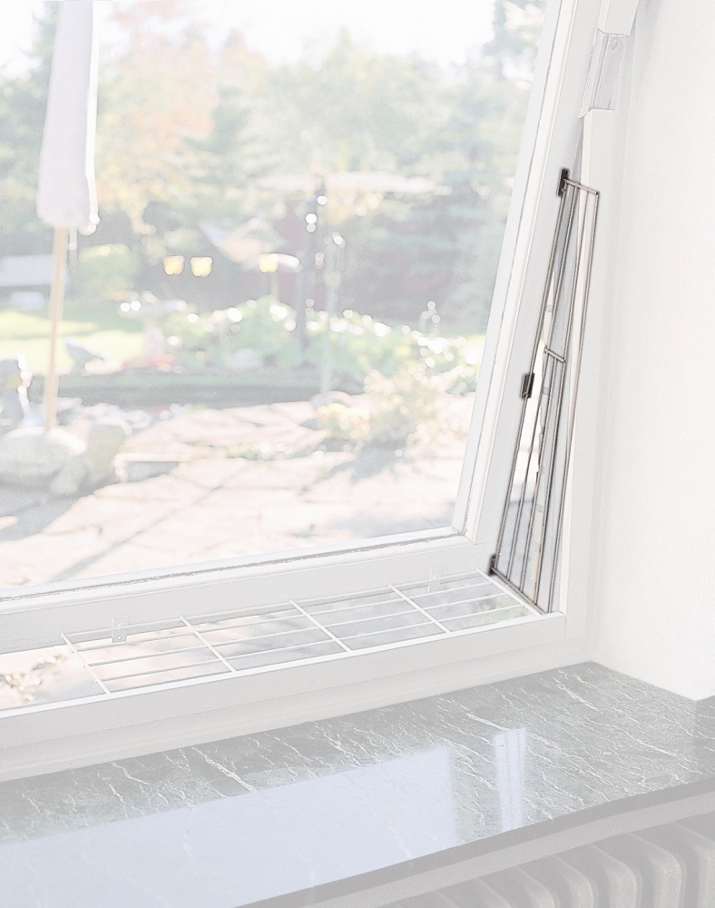 TRIXIE Griglia di Protezione per Finestra Laterale 62 x 16/8 cm - Sicurezza per Gatti e Cani