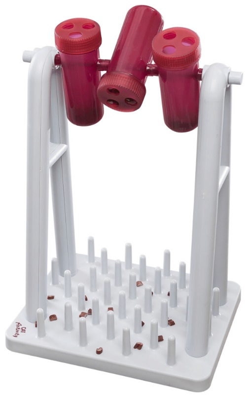 Trixie Gioco Interattivo per Gatti Cat Activity Turn Around - 22 x 33 x 18 cm, Stimola Attività Fisica e Mentale, Elementi Girevoli, Lavabile in Lavastoviglie, Antiscivolo