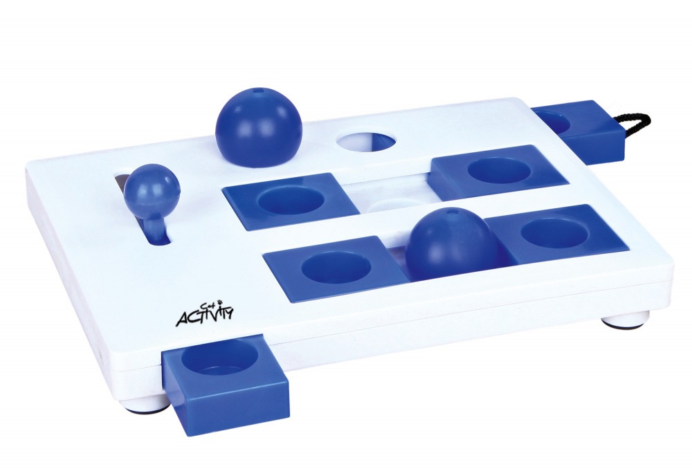 Trixie 4596 Gioco Interattivo per Gatti - Modulo Brain Mover Blu 25 x 20 cm con 4 Zone di Gioco