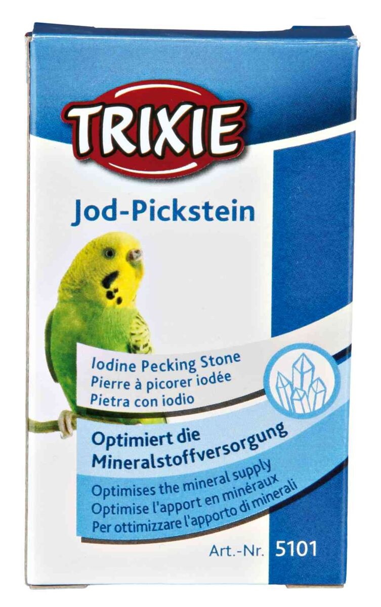 TRIXIE Pietra con Iodio per Uccelli - 20 g, Alimento Complementare Naturale per Canarini e Cocoriti