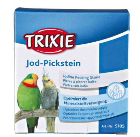 TRIXIE Pietra di Iodio 90 g - Pietra naturale per Uccelli, ideale per rafforzare il becco e facilitare la muta