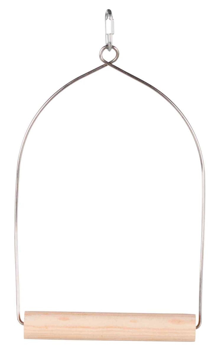 TRIXIE 5827 Altalena ad Arco in Legno - 15 x 27 cm, per Uccelli Ornamentali, Realizzata in Materiali Naturali