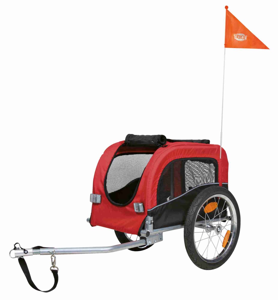 Trixie Trailer per Bicicletta per Cani - Trasportino per animali domestici, Piccolo, 38 x 37 x 58 cm, Nylon Resistente