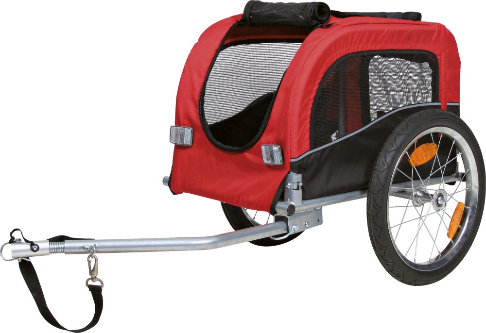 Trixie Trailer per Bicicletta per Cani - Trasportino per animali domestici, Piccolo, 38 x 37 x 58 cm, Nylon Resistente