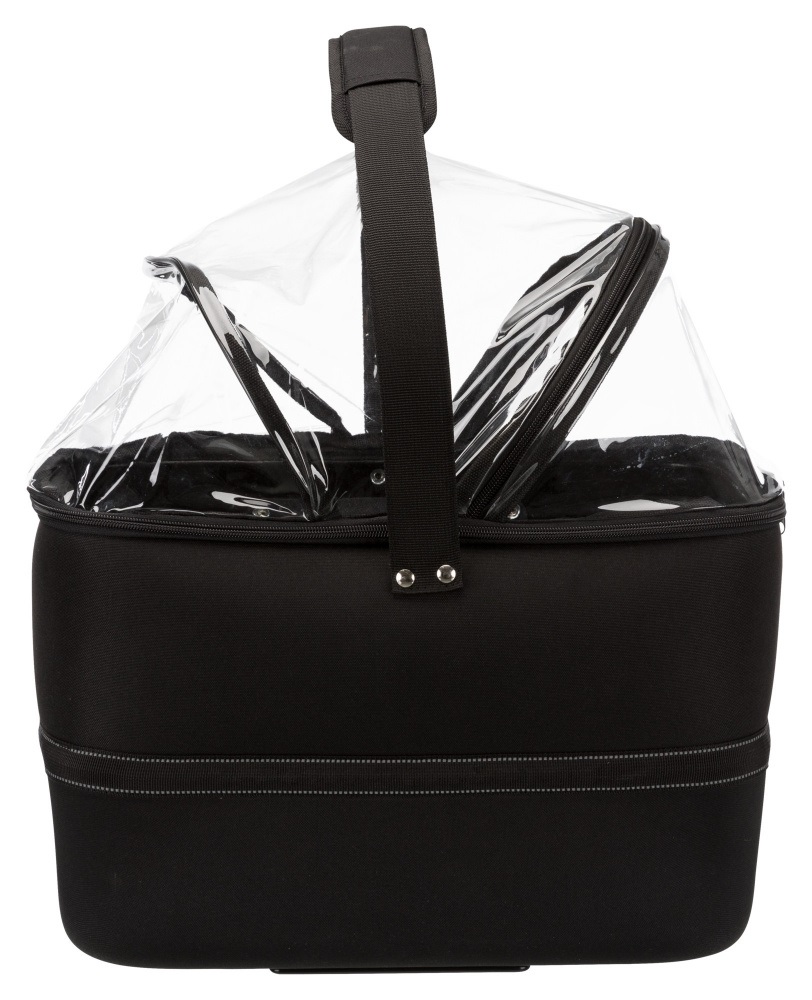 Trixie Cesto Anteriore per Bicicletta per Animali Domestici - 41 x 47 x 29 cm, Facile da Staccare, Utilizzabile come Trasportino