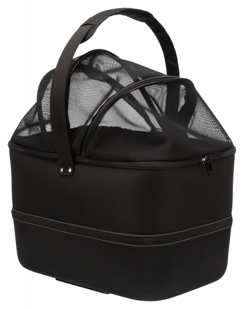 Trixie Cesto Anteriore per Bicicletta per Animali Domestici - 41 x 47 x 29 cm, Facile da Staccare, Utilizzabile come Trasportino