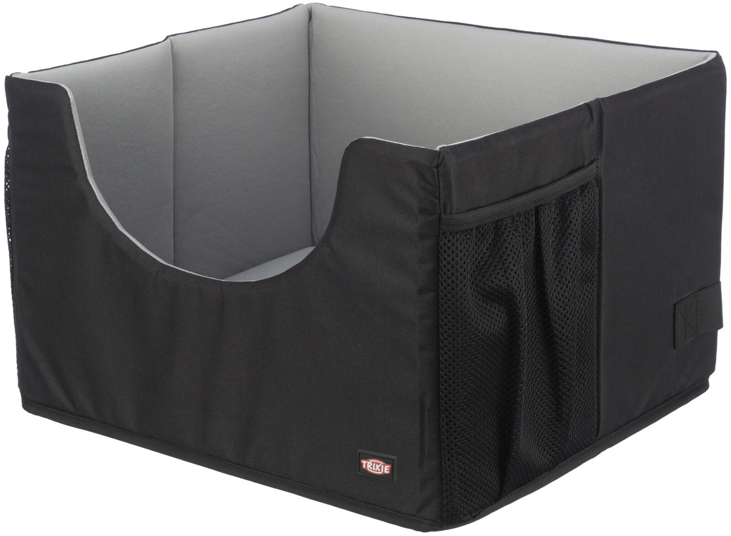 Trixie Cuccia per Automobile Nero - 45 x 28 x 40 cm, con cuscino estraibile e lacci di fissaggio