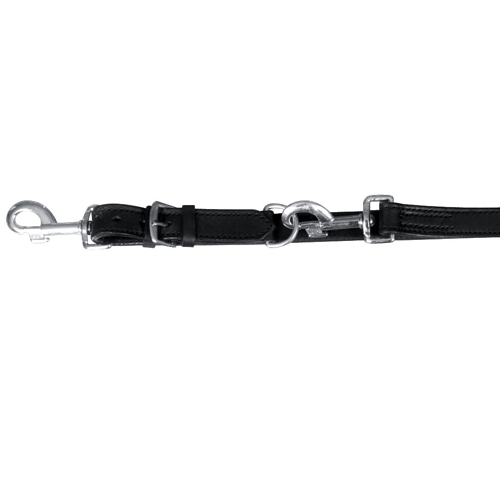 TRIXIE Guinzaglio da Addestramento Active in Vera Pelle Nero, Regolabile 2 m, Taglia S/M