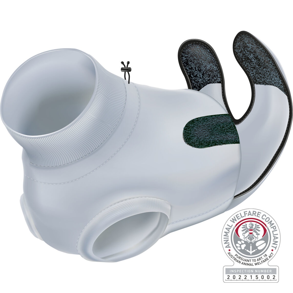TRIXIE Body Protettivo Post Operatorio per Gatti S-M - Grigio, 32-36 cm, Cotone ed Elastan, Leggero e Traspirante
