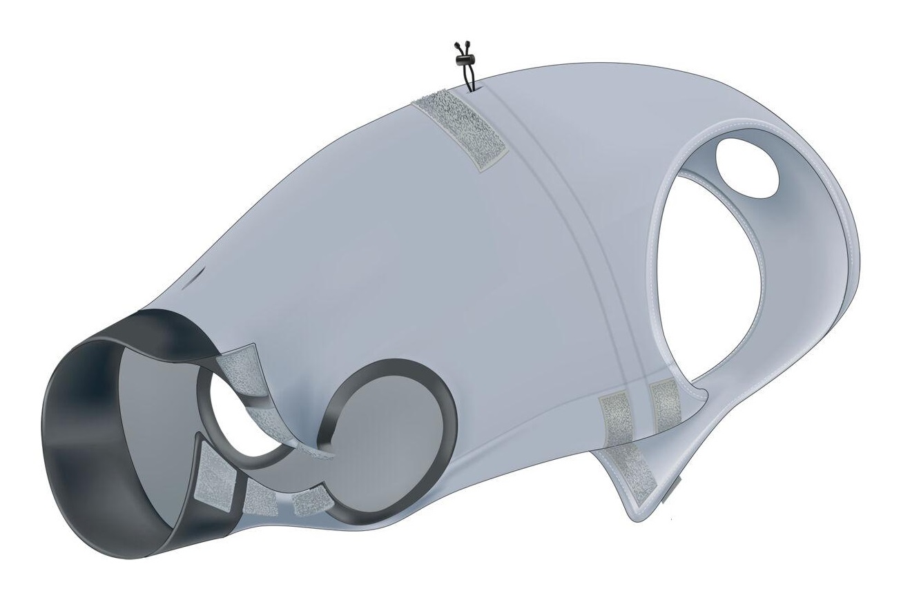 TRIXIE Body Protettivo per Cani M-L 50 cm in Cotone Grigio - Protezione Ferite e Lesioni