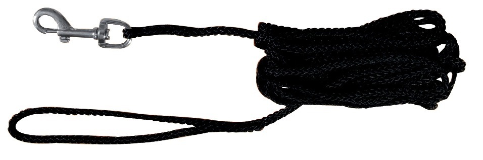 Trixie Guinzaglio per Cani e Gatti 5 m x 5 mm in Nylon Nero - Guinzaglio Educativo e da Addestramento