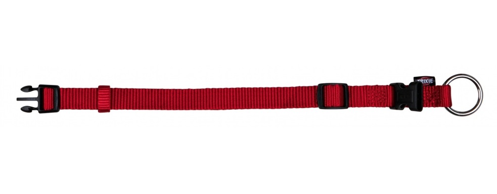 TRIXIE Premium Collare per Cani e Gatti Rosso M-L 35-55 cm / 20 mm - Nylon Regolabile e Resistente