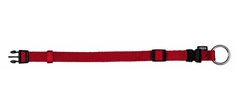 TRIXIE Premium Collare Rosso per Cani e Gatti - Taglia L-XL (40-65 cm) / 25 mm, Nylon Regolabile e Resistente