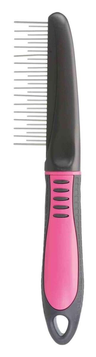 TRIXIE Pettine Combi-Comb per Gatti - 22 cm, Denti Fini Alternati per Toelettatura Efficace
