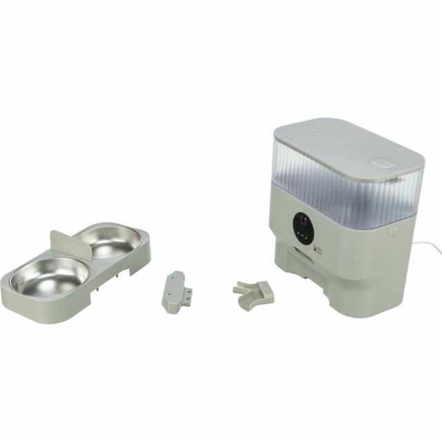 Trixie Mangiatoia Doppia in Acciaio Inox e Plastica 500 ml - Multicolore, Dimensioni 32 x 5 x 16 cm