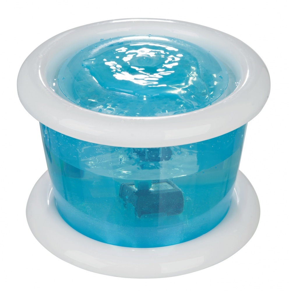 Trixie Bubble Stream Fontanella Automatica per Cani e Gatti - 3 Litri, Blu/Bianco, Acqua Fresca con Filtro al Carbone Attivo