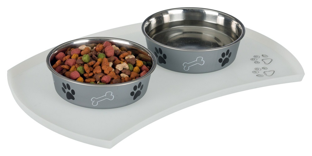 Trixie Sottociotola in Silicone Antiscivolo 48x27 cm per Cani e Gatti - Facile da Pulire e Bordo Rialzato