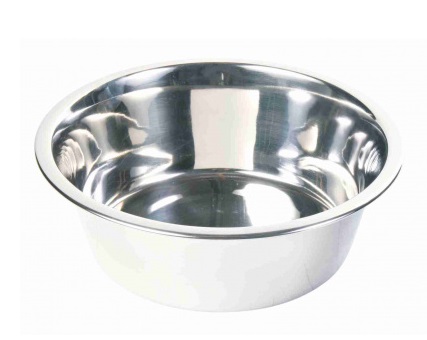 TRIXIE Ciotola in Acciaio Inox 1,8L - Ø20 cm, Lavabile in Lavastoviglie, Adatta per Set di Ciotole per Cani
