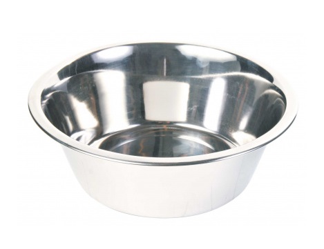 TRIXIE Ciotola in Acciaio Inox 2,8L - Ø 24 cm per Cani, Lavabile in Lavastoviglie