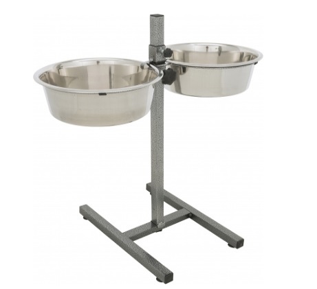 Trixie Bar per Cani con 2 Ciotole in Acciaio Inox da 4,5L - Altezza Regolabile fino a 60 cm