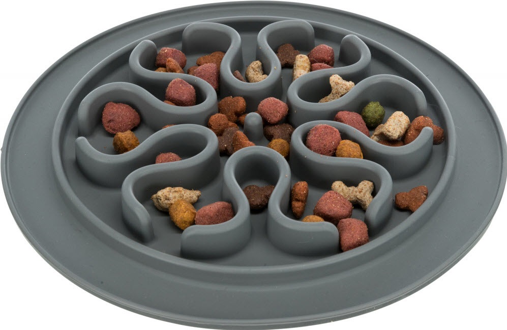TRIXIE Tavoletta Slow Feed in Silicone Ø 24 cm - Antiscivolo e Facile da Pulire per Cani e Gatti
