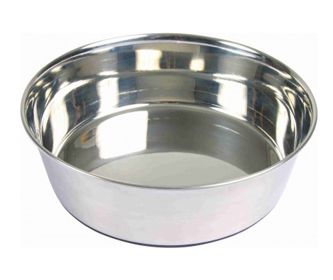 TRIXIE Ciotola in Acciaio Inox con Fondo Antiscivolo - Capacità 0.5L, Diametro 14cm