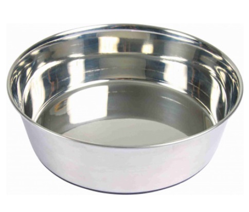 TRIXIE Ciotola in Acciaio Inox con Fondo Antiscivolo - Capacità 1,7 L, Diametro 21 cm