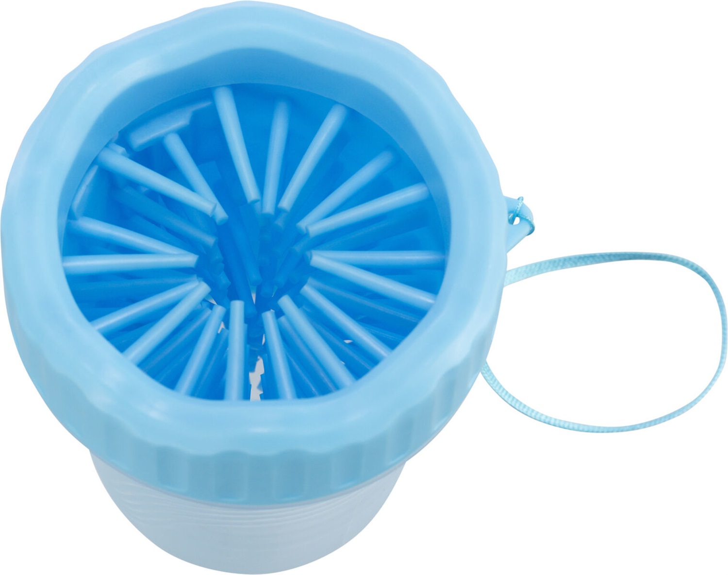 Trixie Pulisci Zampe in Silicone e Plastica S-M - Rimuove Sporco e Massaggia Delicatamente - Colore Blu