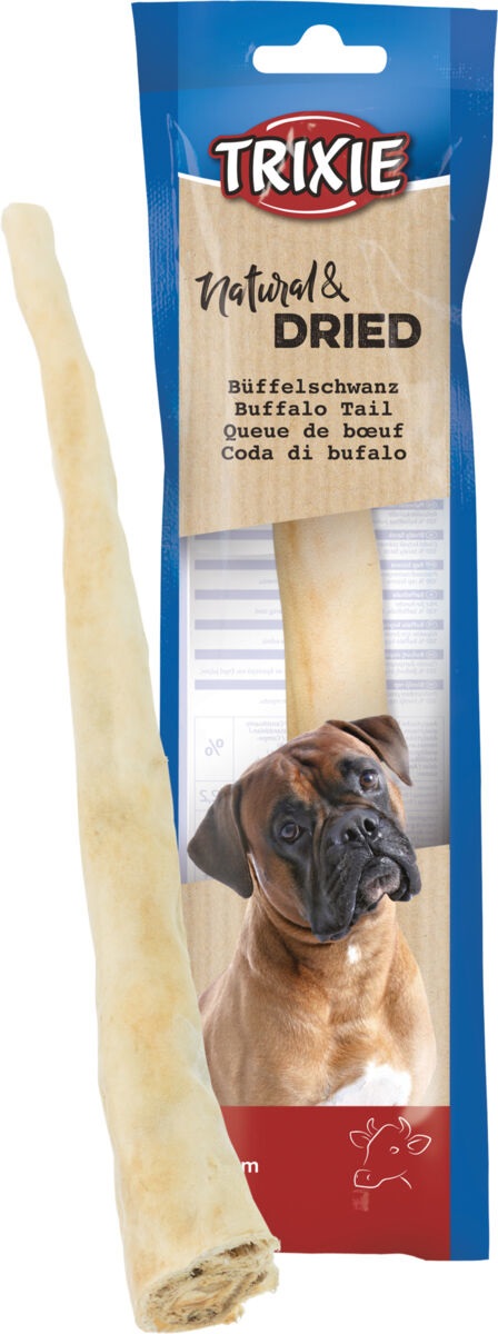TRIXIE Coda di Bufalo Essiccata 30cm - Snack Monoproteico per Cani, Ideale per Allergie Alimentari