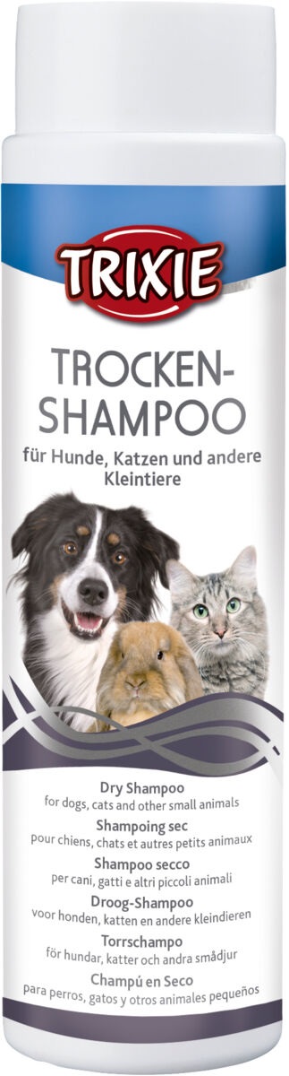 Trixie Shampoo Secco in Polvere 200 g per Cani, Gatti e Piccoli Animali - Pulizia Delicata e Deodorante Senza Acqua