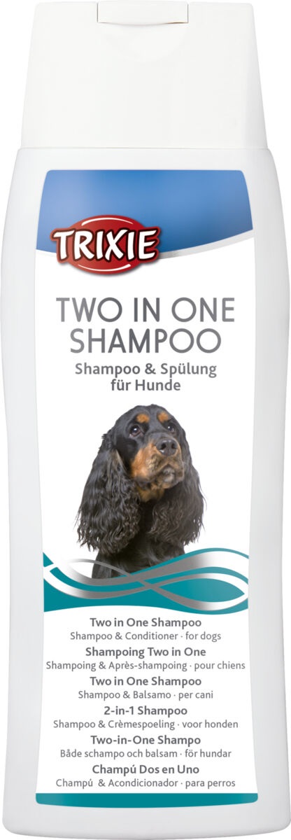 TRIXIE Shampoo & Balsamo Due in Uno 250 ml per Cani - D-Pantenolo e Olio di Jojoba
