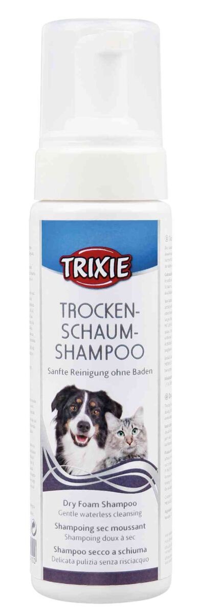 TRIXIE Shampoo Secco a Schiuma 230 ml per Cani e Gatti - Igienizza e Deodoriza senza Necessità di Bagno