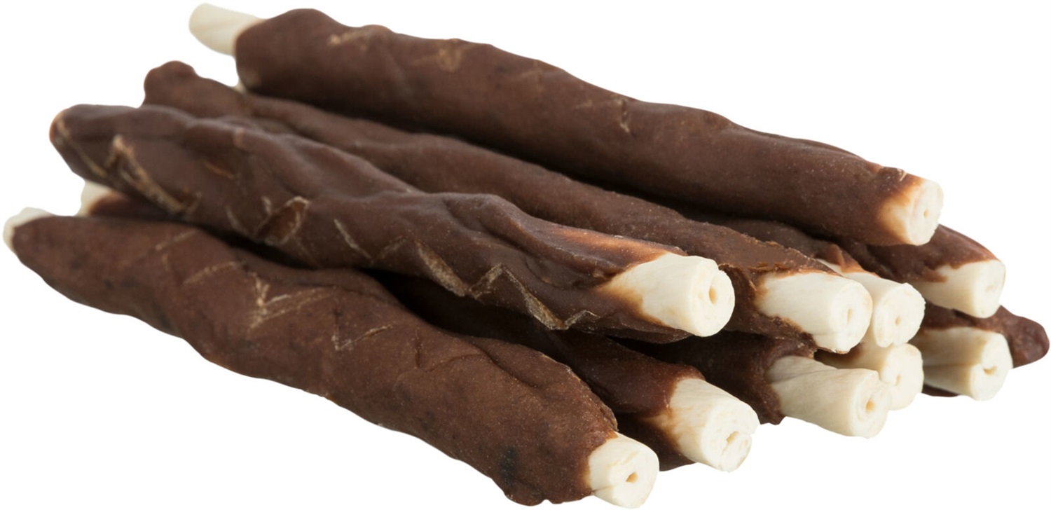 TRIXIE Denta Fun Bastoncini Masticabili con Carne di Coniglio - 12 cm, 70 gr, Pelle Cruda Extra Spessa, Senza Zucchero Aggiunto