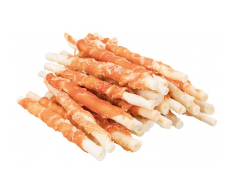 TRIXIE Denta Fun Bastoncini da Masticare per Cani con Pollo - 30 Pezzi, 240 g, Pelle di Bovino, 12 cm
