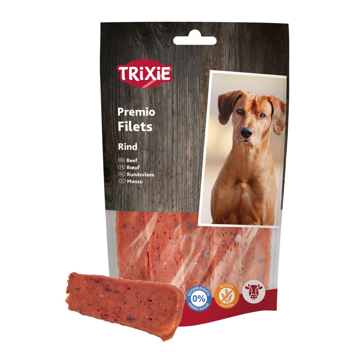 Trixie Premio Filets Snack per Cani - 80 g di Manzo, Ricco di Proteine, Senza Zuccheri Aggiunti e Senza Glutine