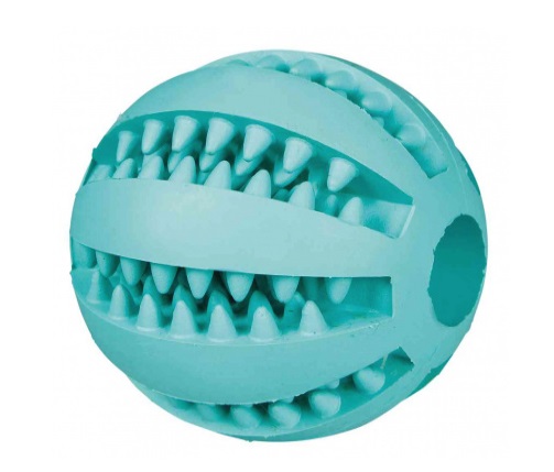 Trixie Denta Fun Palla da Baseball in Gomma Naturale al Gusto di Menta - Diametro 6 cm, Massaggia Gengive