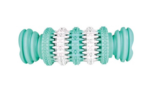 Trixie Denta Fun Osso in Gomma Naturale alla Menta, 15 cm - Giocattolo per Cani che Massaggia le Gengive e Riduce le Piastre Dentali