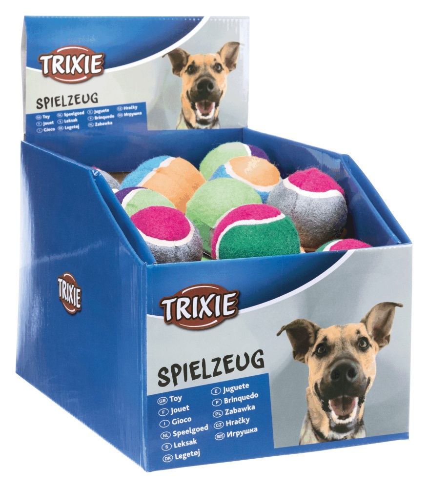 TRIXIE Pallina da Tennis per Cani - Diametro 6 cm, Sicura e Non Abrasiva