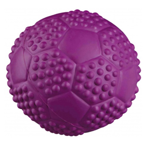 Trixie Gioco Palla Sport per Cani in Gomma Naturale Ø 5,5 cm con Squittio - Giallo e Disegni Assortiti