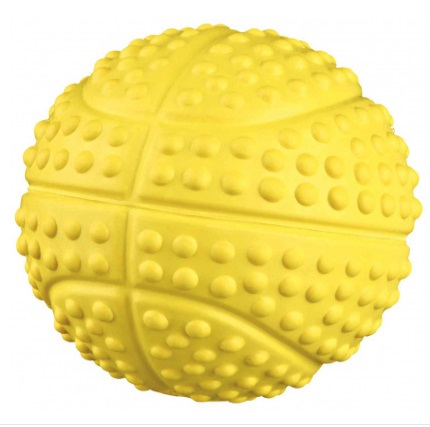 Trixie Palla Sportiva in Gomma Naturale, 7 cm, Giallo con Suono