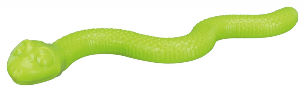 TRIXIE Snack-Snake Gioco per Cani in TPR - Fessura per Dolcetti, Dimensioni 14 cm e 18 cm, Con Suono