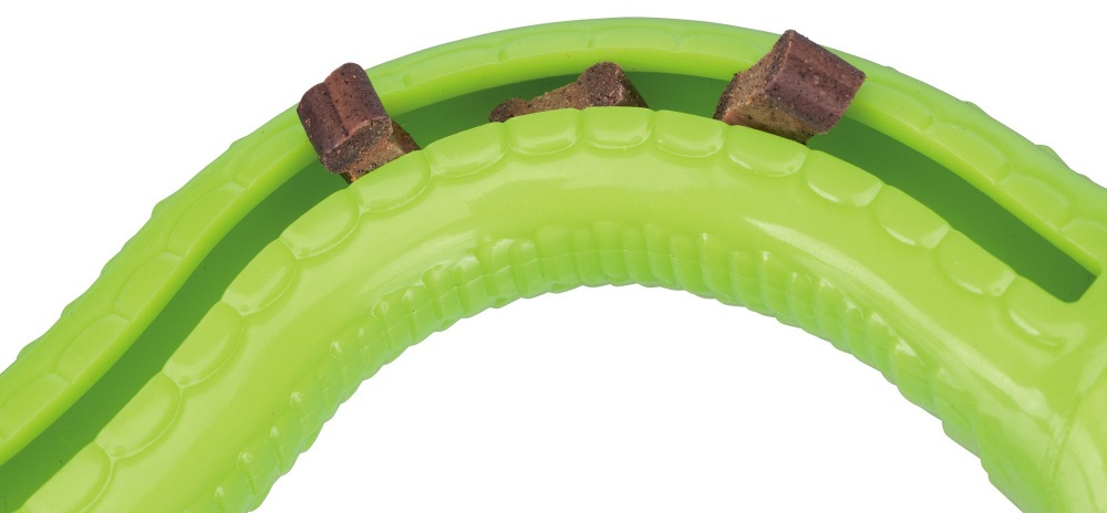 TRIXIE Snack-Snake Gioco per Cani in TPR - Fessura per Dolcetti, Dimensioni 14 cm e 18 cm, Con Suono