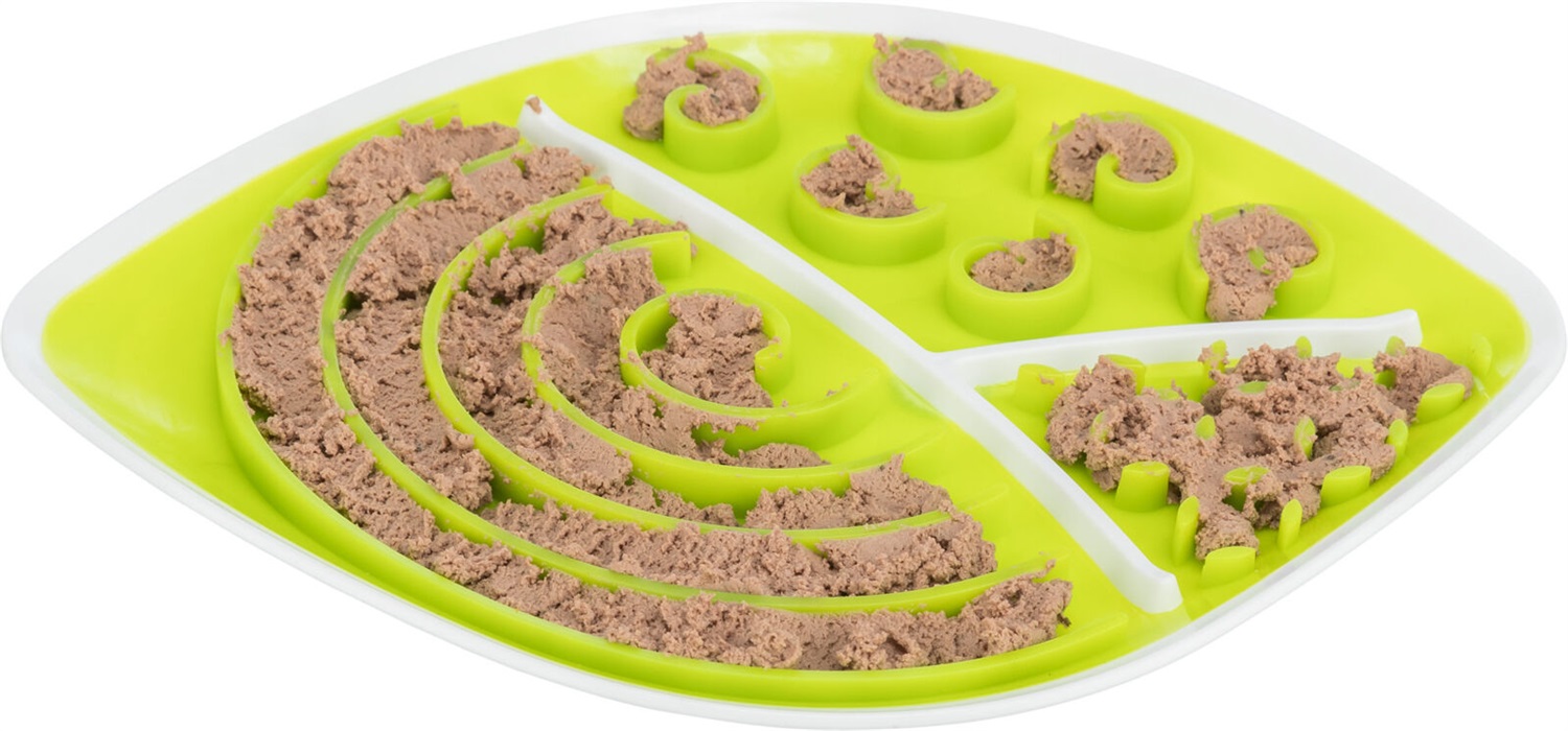 TRIXIE Lick'n'Snack Vassoio per Cani e Gatti - 28 x 21 cm, in TPR, Lavabile e Congelabile
