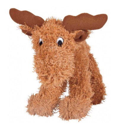 TRIXIE Peluche Alce per Cani, 15 cm, Confezione da 4, Giocattolo in Materiale Felpato con Suono