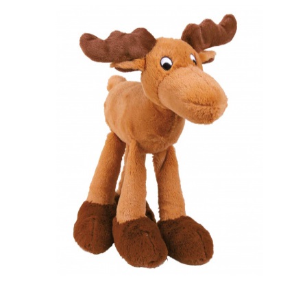 TRIXIE Alce di Peluche 30 cm con Suoni - Giocattolo Robusto e Lavabile per Cani