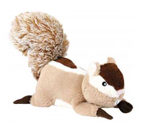 Trixie Scoiattolo Striato in Peluche 24 cm con Suono - Giocattolo Animale Carino di Alta Qualità