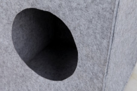 Trixie 36313 Anton - Grotta morbida per animali domestici, 33 x 33 x 37 cm, Grigio, Feltro (poliestere), Pieghevole e Isolante